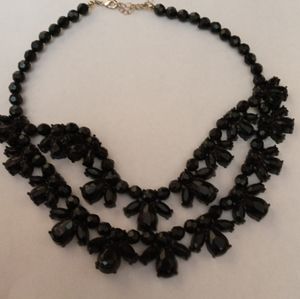Layered Black Bead Necklace